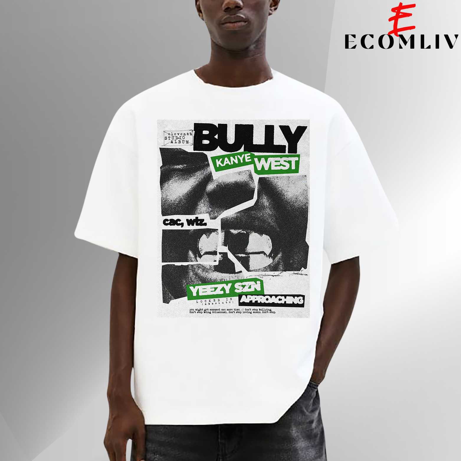 Kanye West Bully Graphic T Shirt, Album Rap Music Tee, Unisex Hip Hop Merch